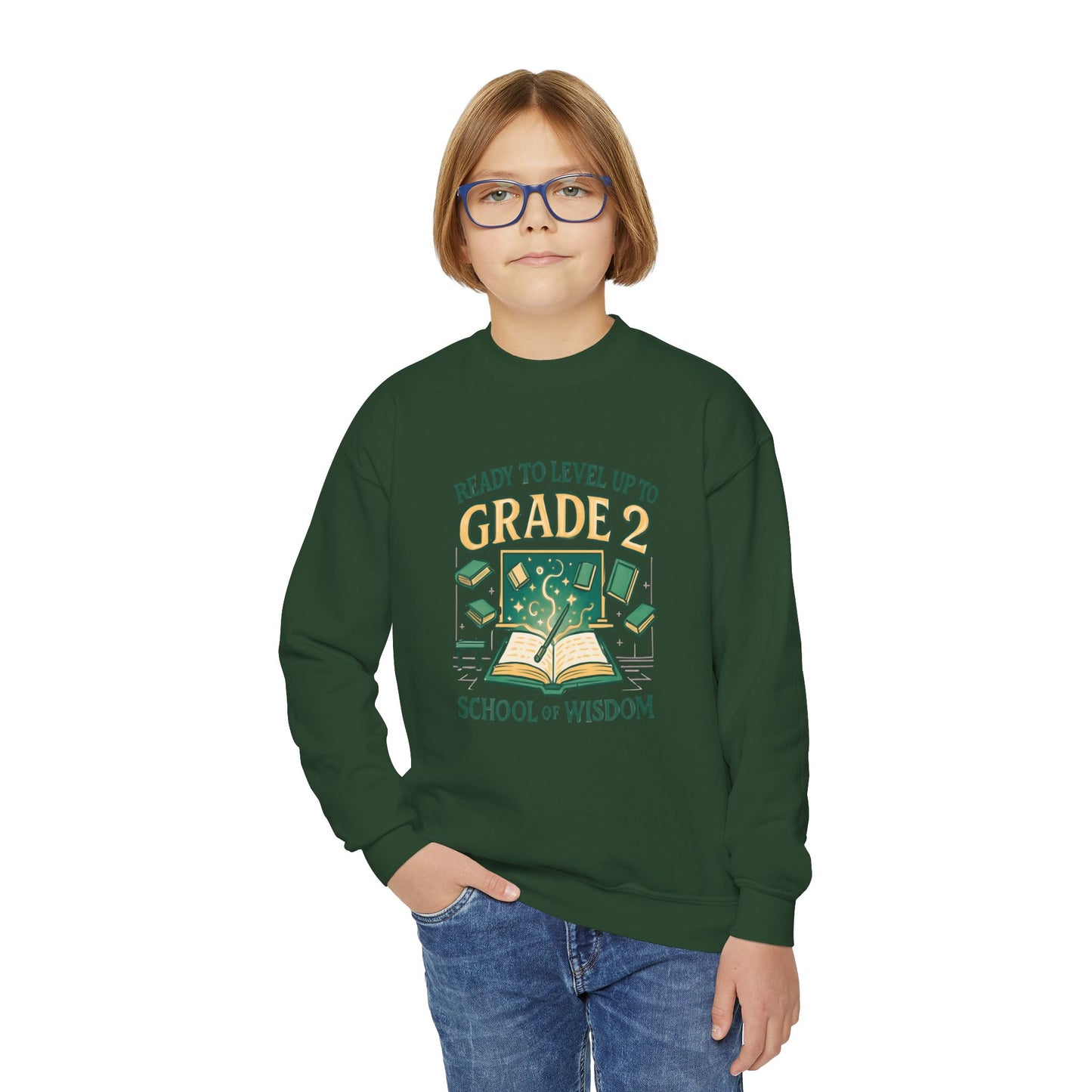 Learning Quest: Magical Grade 2 Adventure Sweatshirt for Back to School