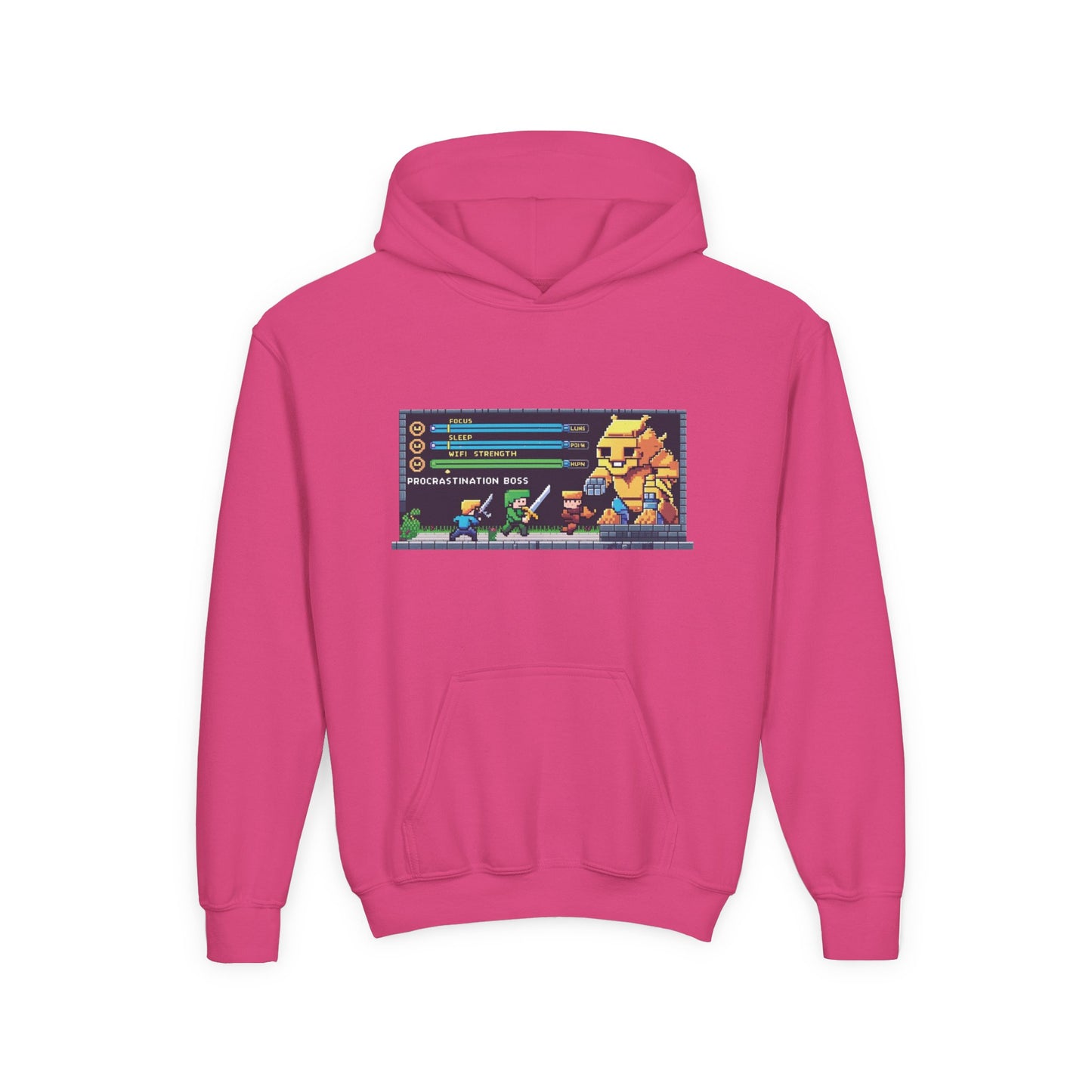 Youth Video Game Graphic Hoodie, Cozy Gaming Sweatshirt, Perfect for Kids, Gamer Gift, Fun Winter Apparel