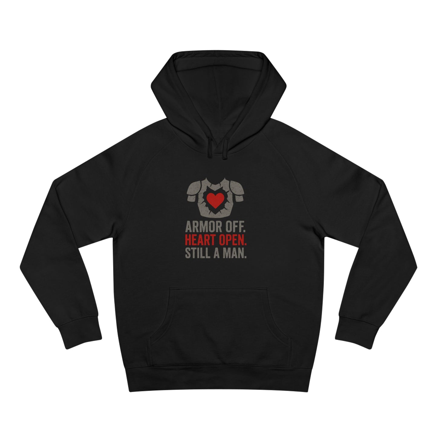 Heartfelt Armor Off Hoodie, Unisex Casual Wear for Men, Inspirational Gift, Cozy Loungewear, Perfect for Celebrations