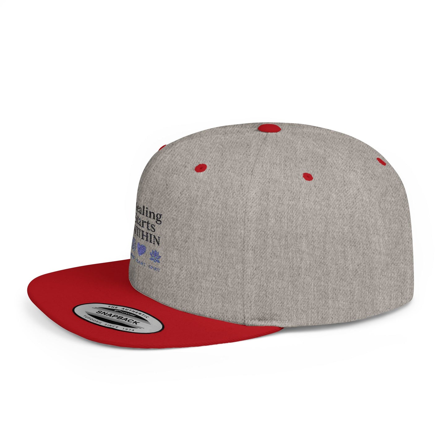 Healing Starts Within Flat Bill Snapback Hat | Motivational Cap for Wellness | Perfect Gift for Mental Health Advocates, Healing [...]