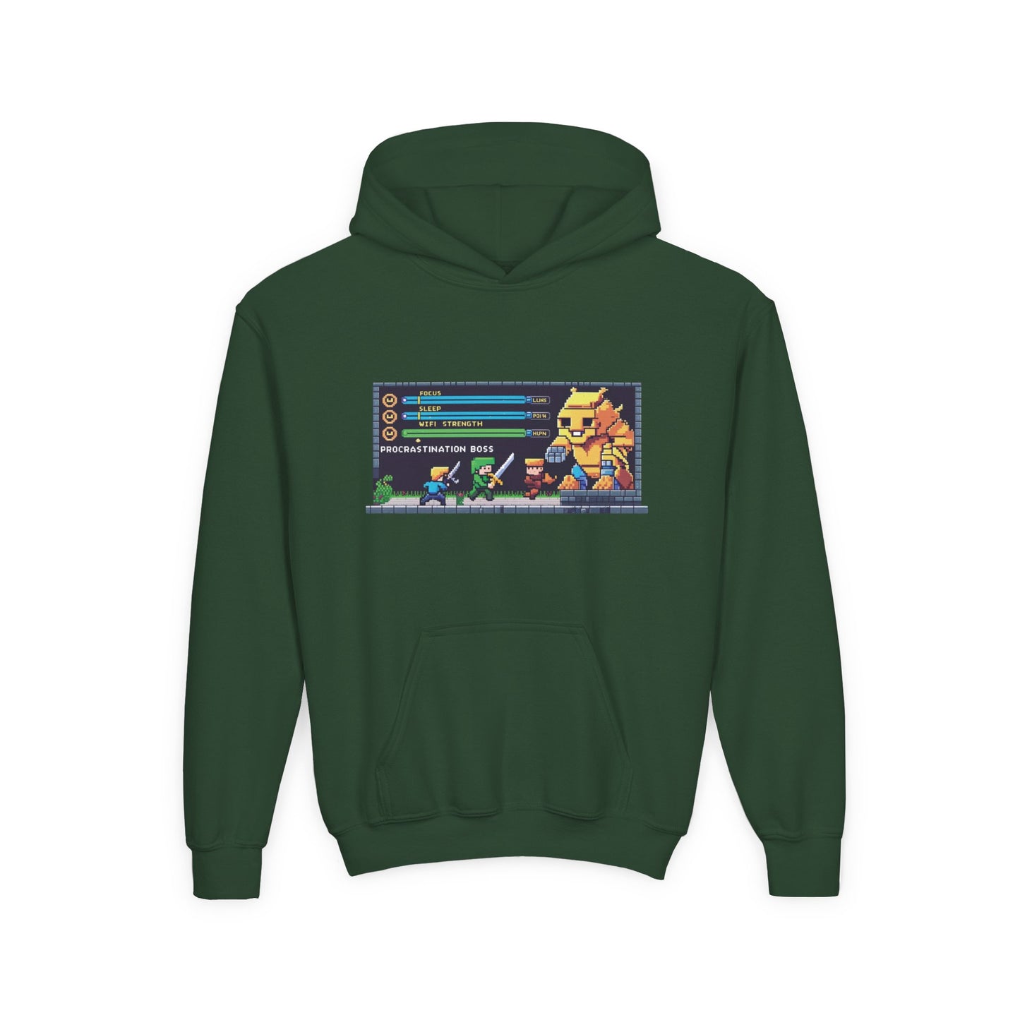 Youth Video Game Graphic Hoodie, Cozy Gaming Sweatshirt, Perfect for Kids, Gamer Gift, Fun Winter Apparel