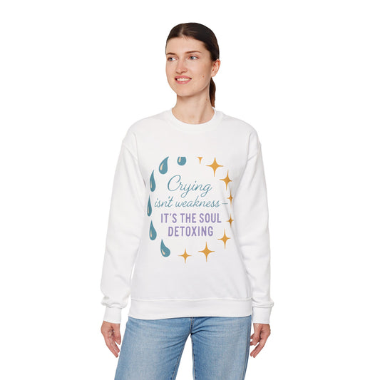 Soul Detoxing Unisex Crewneck Sweatshirt, Emotional Support Apparel, Comfort Gift, Inspirational Clothing, Cozy Layering Piece