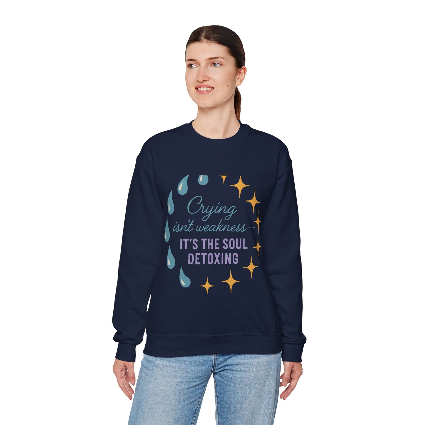 Soul Detoxing Unisex Crewneck Sweatshirt, Emotional Support Apparel, Comfort Gift, Inspirational Clothing, Cozy Layering Piece