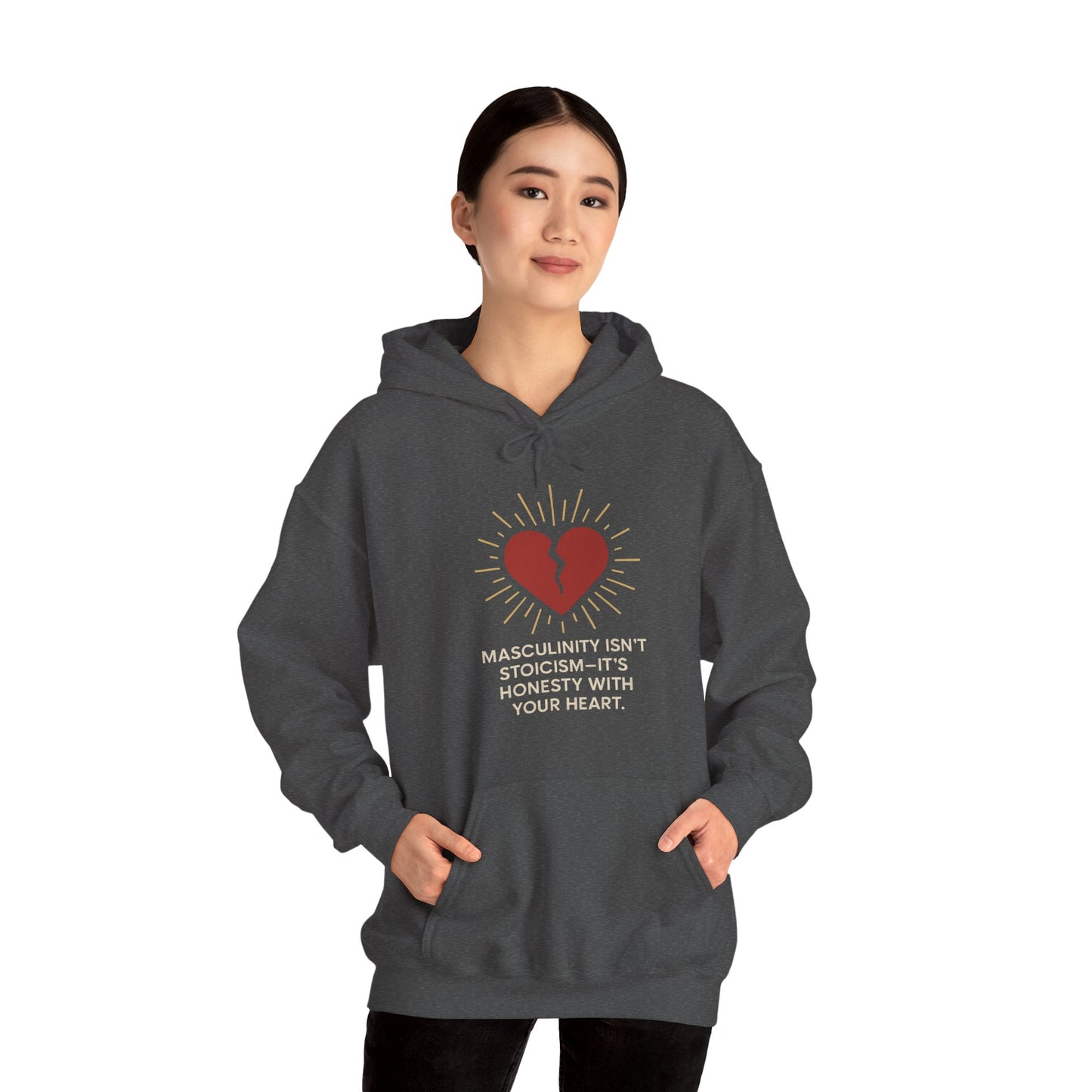 Heartfelt Affirmation Hoodie - Unisex Heavy Blend Sweatshirt, Cozy Gift, Casual Wear, Self-Care Reminder, Modern Style, Gender-Neutral
