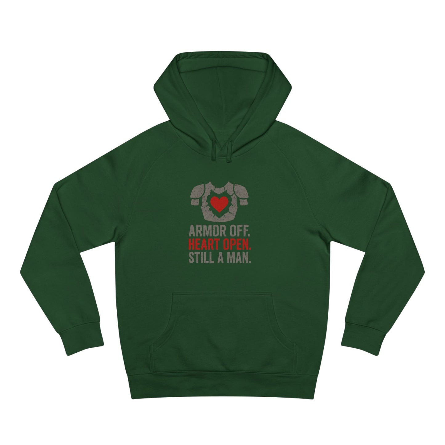 Heartfelt Armor Off Hoodie, Unisex Casual Wear for Men, Inspirational Gift, Cozy Loungewear, Perfect for Celebrations