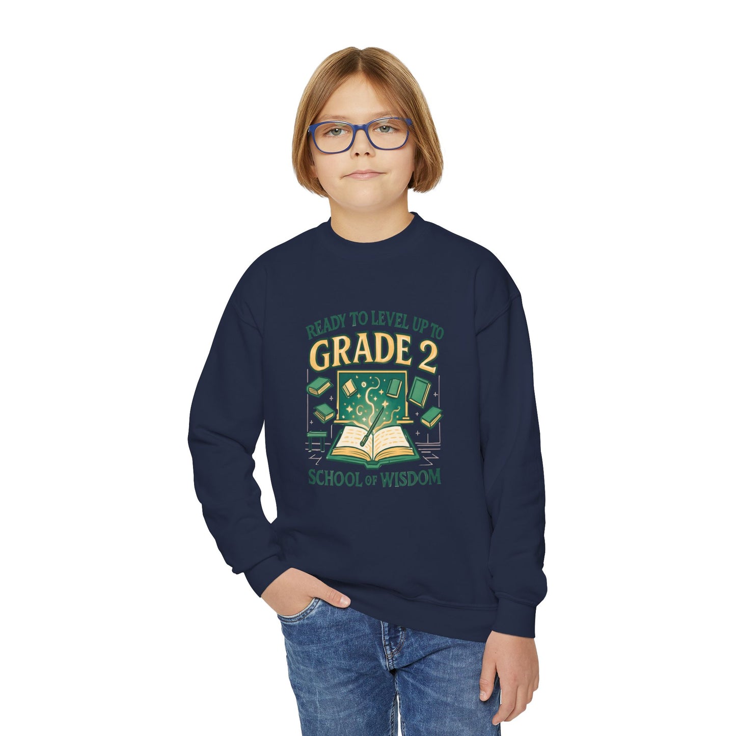Learning Quest: Magical Grade 2 Adventure Sweatshirt for Back to School