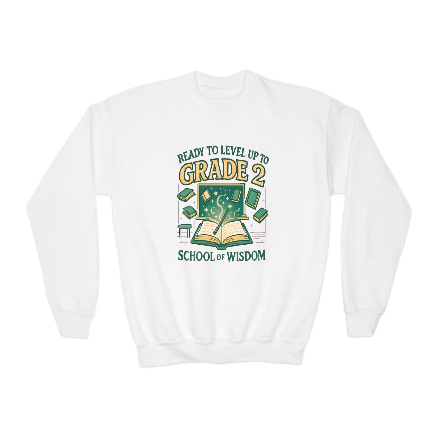 Learning Quest: Magical Grade 2 Adventure Sweatshirt for Back to School