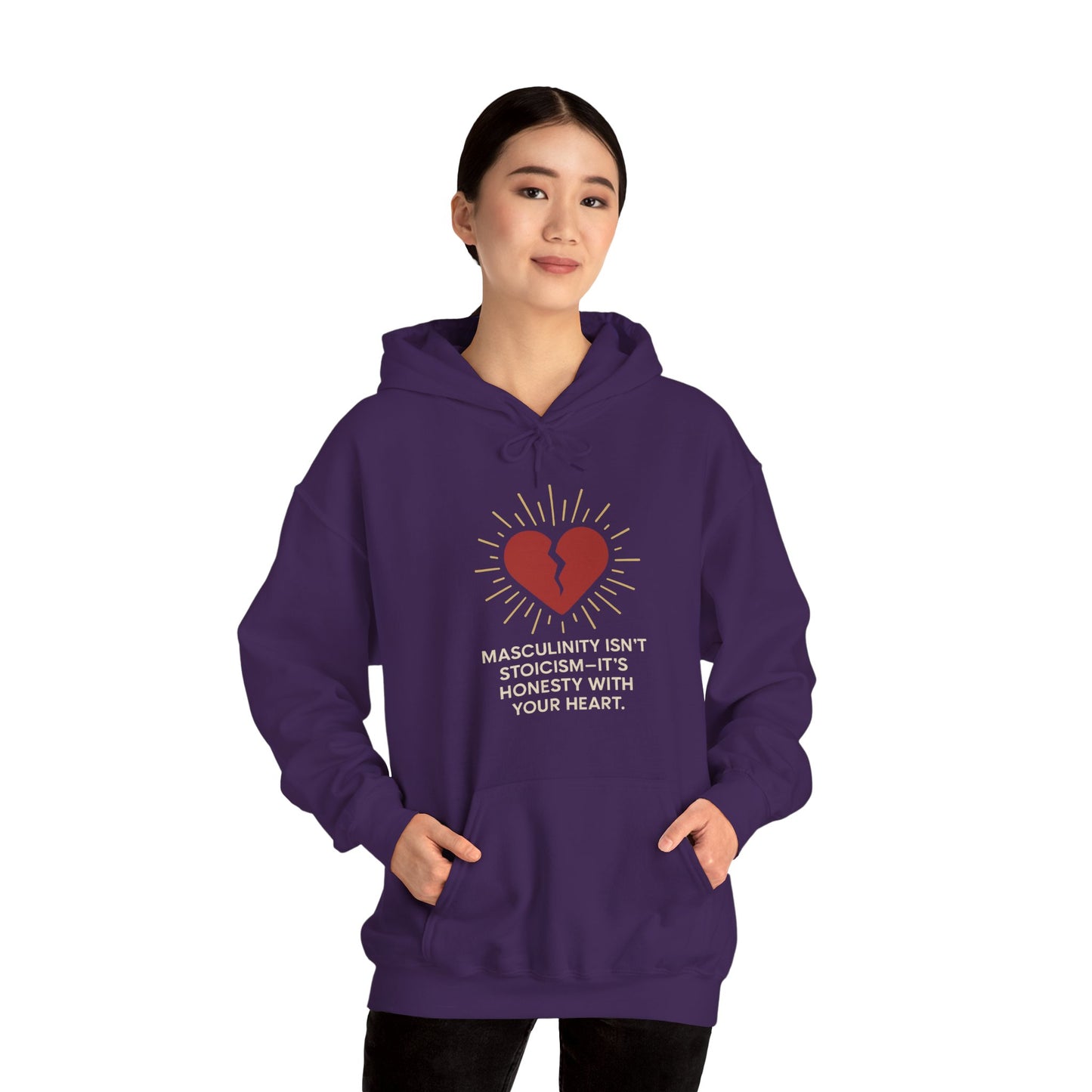 Heartfelt Affirmation Hoodie - Unisex Heavy Blend Sweatshirt, Cozy Gift, Casual Wear, Self-Care Reminder, Modern Style, Gender-Neutral