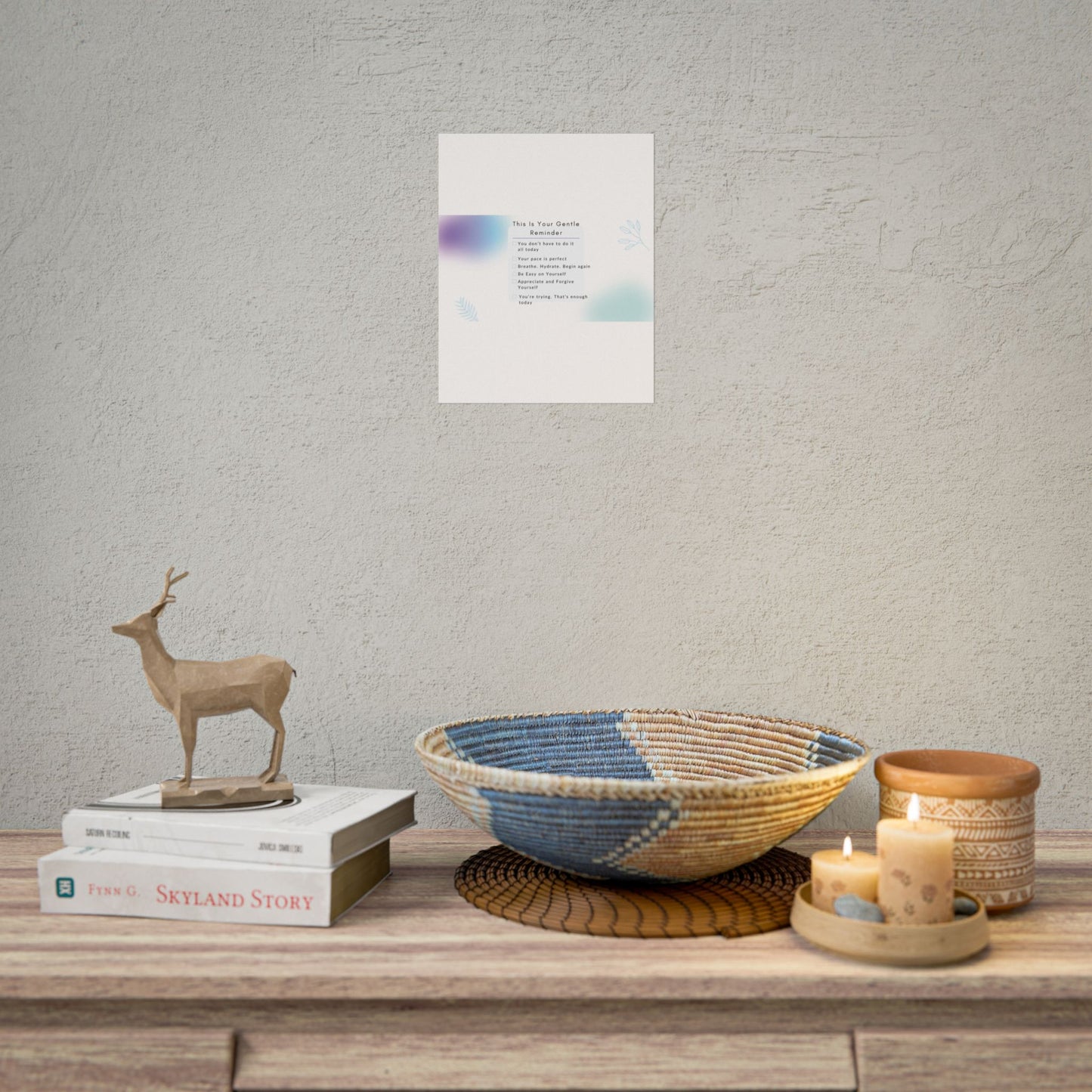 Gentle Reminder Rolled Poster, Motivational Wall Art, Affirmation Decor, Self-Care Gift, Modern Print, Inspiring Home Decor