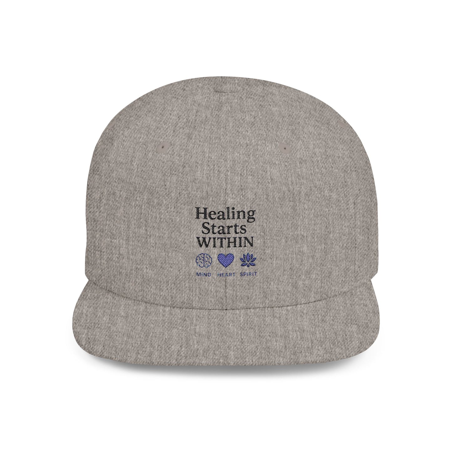 Healing Starts Within Flat Bill Snapback Hat | Motivational Cap for Wellness | Perfect Gift for Mental Health Advocates, Healing [...]