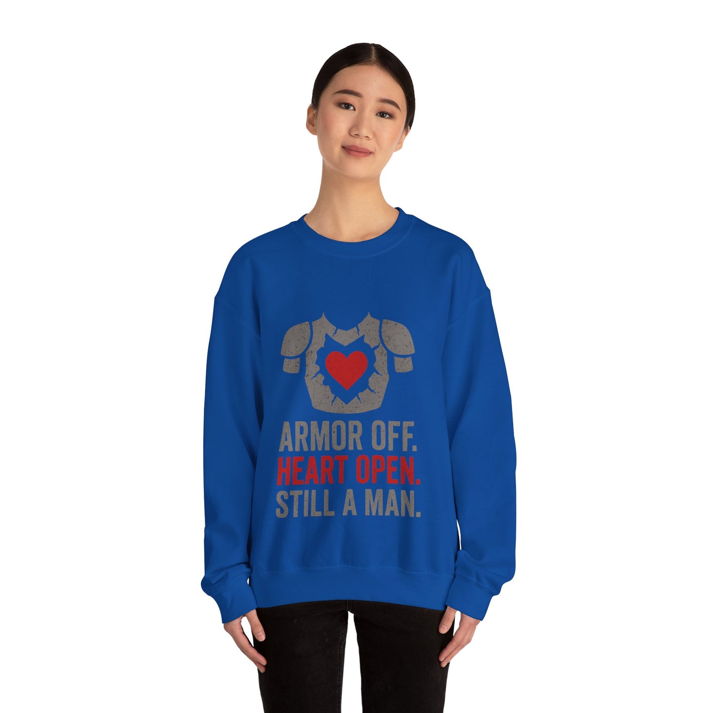 Heartfelt Armor Crewneck Sweatshirt | Cozy Unisex Sweatshirt for Men