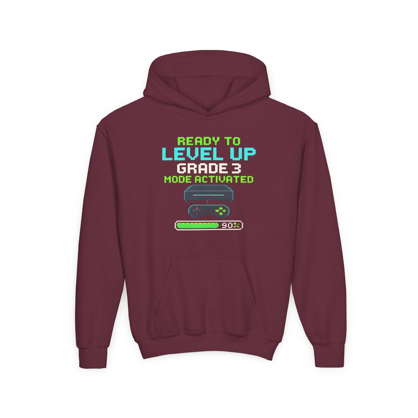 Ready to Level Up Hoodies, 8-Bit Leveling Glory for Back to School, Back to School Hoodies