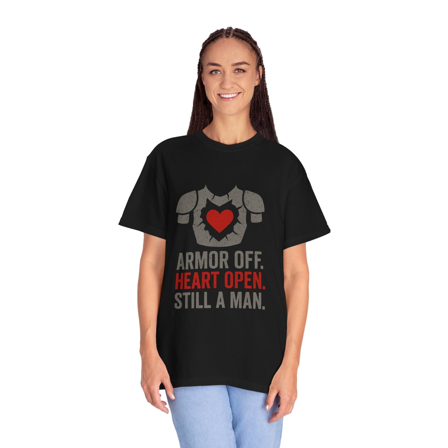 Heartfelt Armor Unisex T-shirt - Empowering Gift for Men, Casual Wear, Motivational Apparel, Heart Open Design, Thoughtful Shirt for [...]