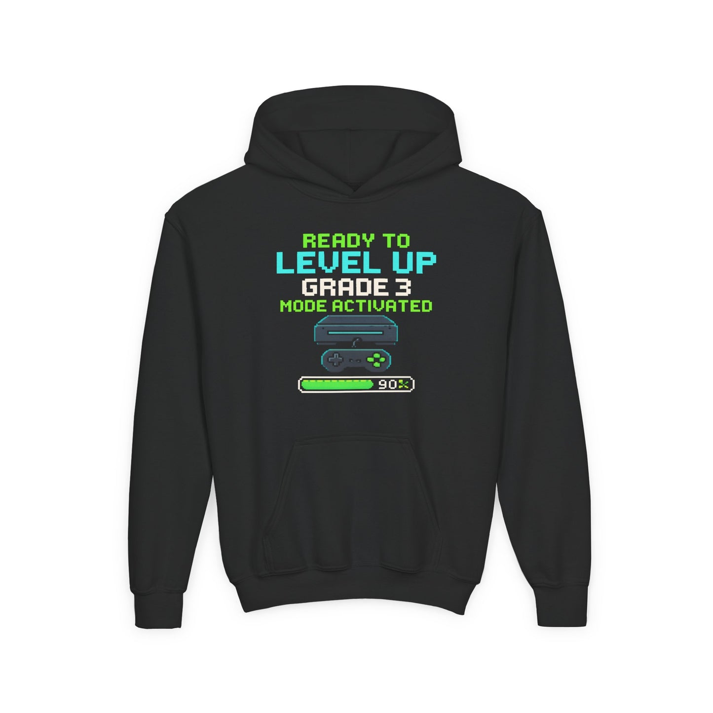 Ready to Level Up Hoodies, 8-Bit Leveling Glory for Back to School, Back to School Hoodies