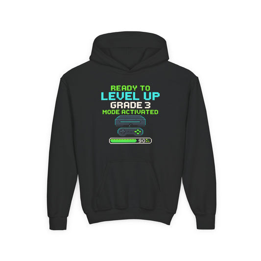 Ready to Level Up Hoodies, 8-Bit Leveling Glory for Back to School, Back to School Hoodies